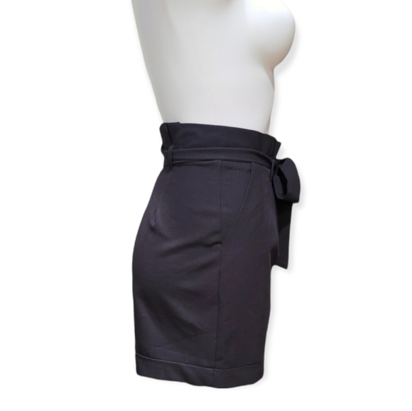 ASOS Women Black Tie High Waist Casual Shorts with Pockets Size 2- NWT. - Picture 5 of 12